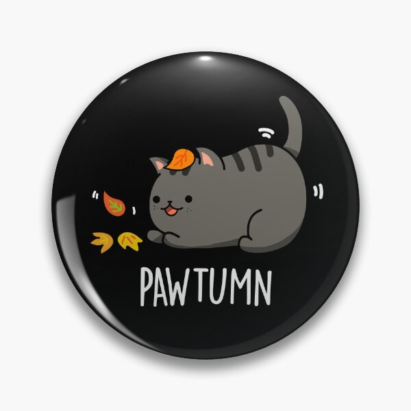Item preview, Pawtumn Funny Autumn Cat Puns (Dark BG) designed and sold by punnybone.