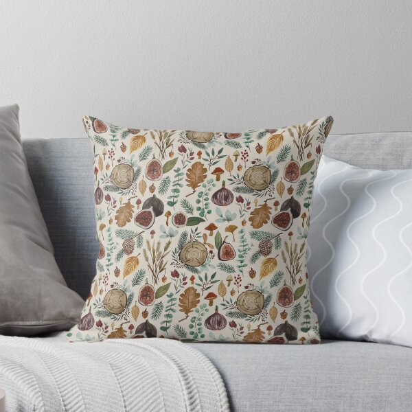 Item preview, Figs, Mushrooms and Leaves Pattern designed and sold by Lauren Ullrich.