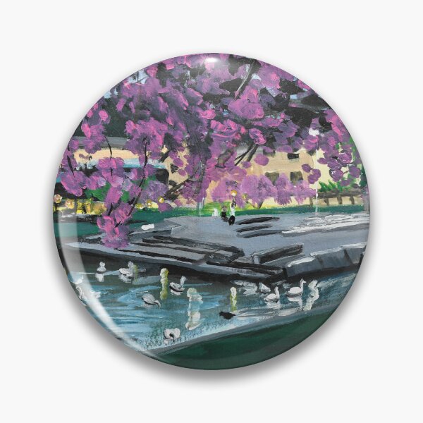 Item preview, Festplass Swans and Cherry Flowers designed and sold by Rina Arling.