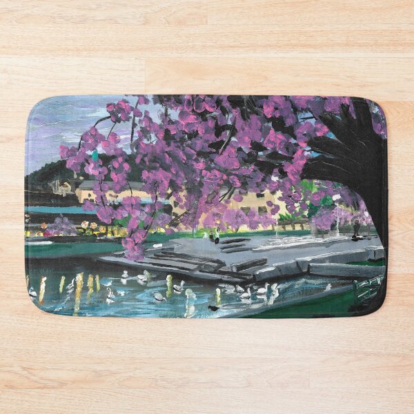 Item preview, Festplass Swans and Cherry Flowers designed and sold by Rina Arling.