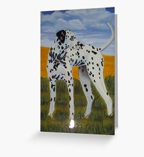 Dalmation dog oil painting Greeting Card