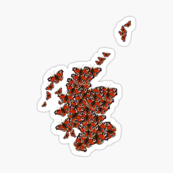 Scotland in Peacocks Sticker