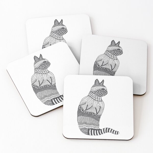 Item preview, Black and White Decorated Cat designed and sold by Jan Palmer.