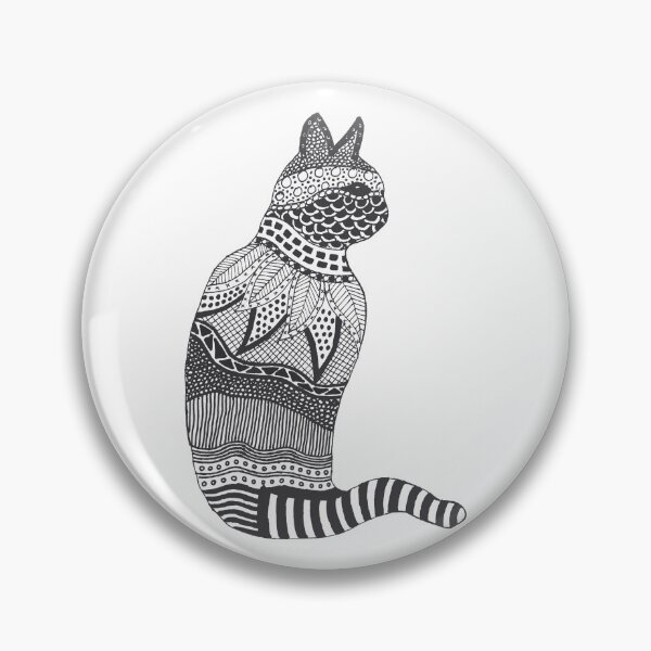 Item preview, Black and White Decorated Cat designed and sold by Jan Palmer.