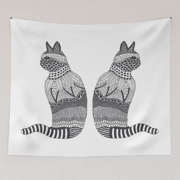 Item preview, Black and White Decorated Cat designed and sold by Jan Palmer.