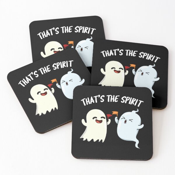 Item preview, That's The Spirit Funny Halloween Ghost Puns (Dark BG) designed and sold by punnybone.