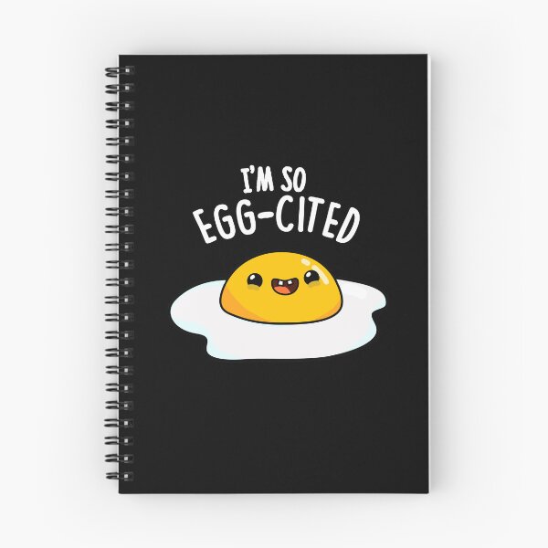 Item preview, I'm So Egg-cited Funny Egg Puns (Dark BG) designed and sold by punnybone.