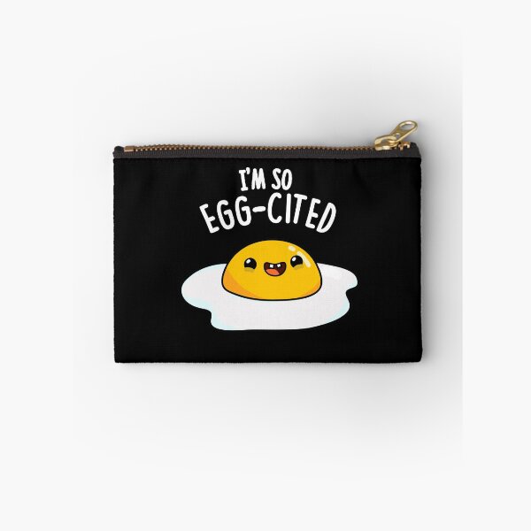 Item preview, I'm So Egg-cited Funny Egg Puns (Dark BG) designed and sold by punnybone.