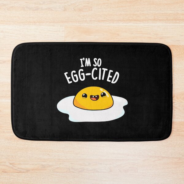 Item preview, I'm So Egg-cited Funny Egg Puns (Dark BG) designed and sold by punnybone.