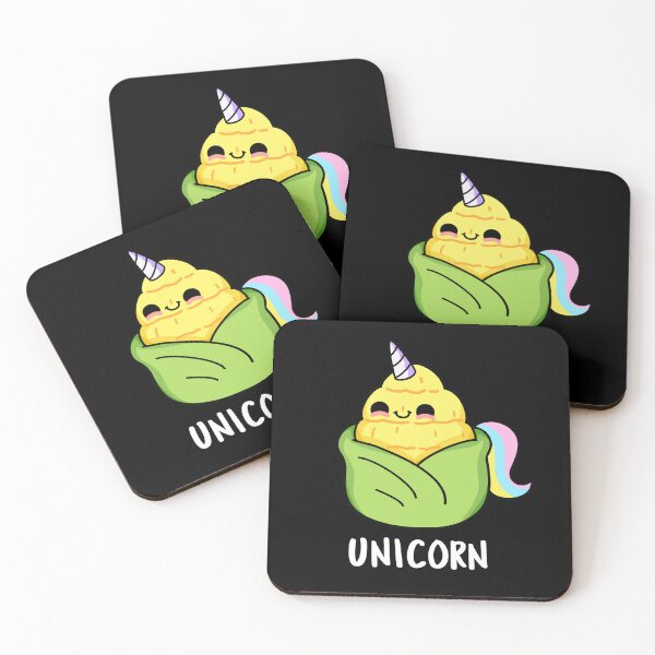 Item preview, Unicorn Funny Baby Corn Puns (Dark BG) designed and sold by punnybone.