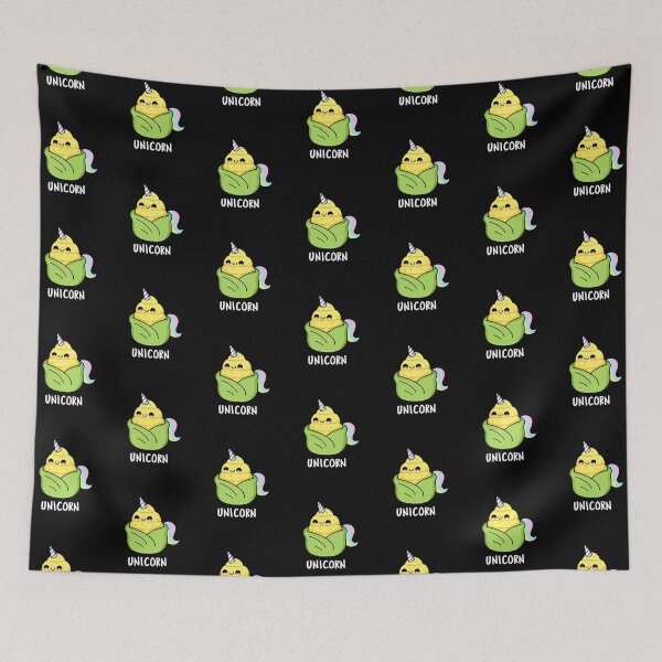 Item preview, Unicorn Funny Baby Corn Puns (Dark BG) designed and sold by punnybone.
