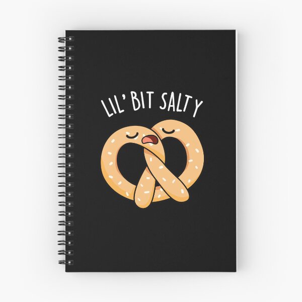 Item preview, A Lil Bit Salty Funny Pretzel Puns (Dark BG) designed and sold by punnybone.