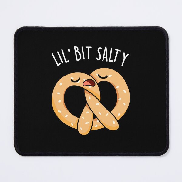 Item preview, A Lil Bit Salty Funny Pretzel Puns (Dark BG) designed and sold by punnybone.