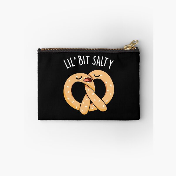 Item preview, A Lil Bit Salty Funny Pretzel Puns (Dark BG) designed and sold by punnybone.