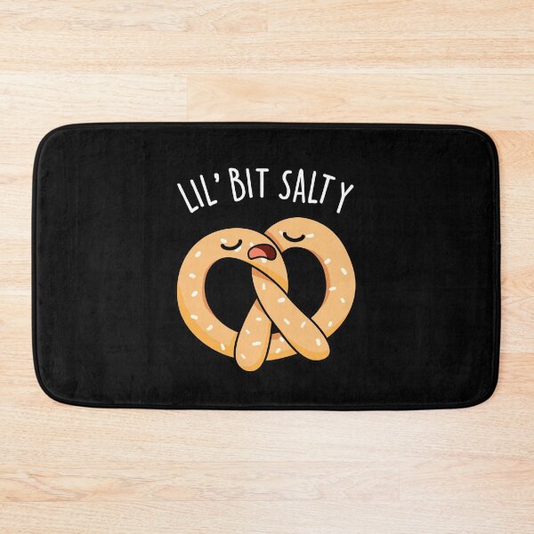 Item preview, A Lil Bit Salty Funny Pretzel Puns (Dark BG) designed and sold by punnybone.