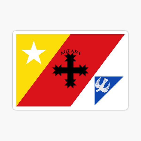 Flag Of Aguada Puerto Rico Sticker For Sale By Tonbbo Redbubble 9414