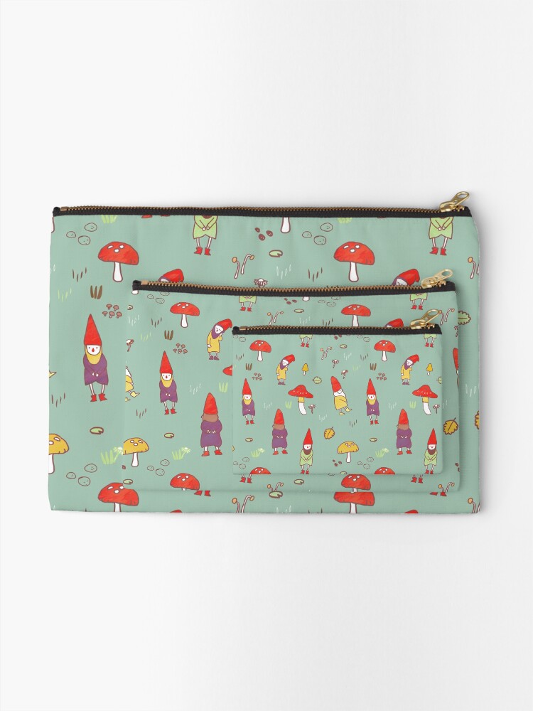 Alternate view of Gnome garden Zipper Pouch