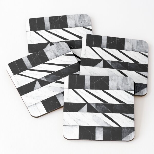 Item preview, Black and White Textured Grid  designed and sold by samjoule.