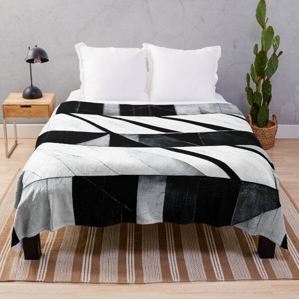 Item preview, Black and White Textured Grid designed and sold by samjoule.