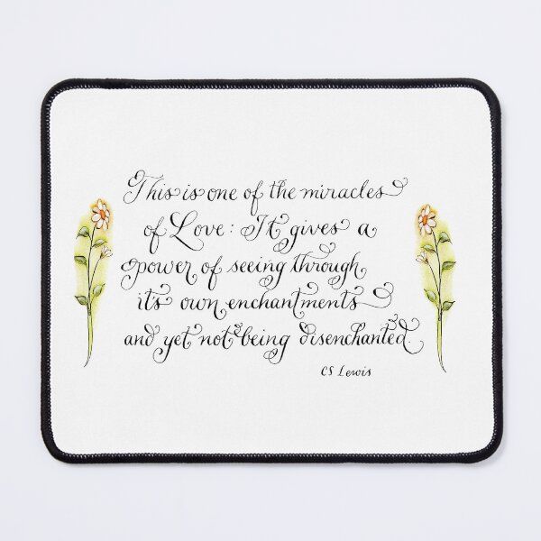 Item preview, Miracle of Love quote CS Lewis handwritten designed and sold by Melissa Renee.