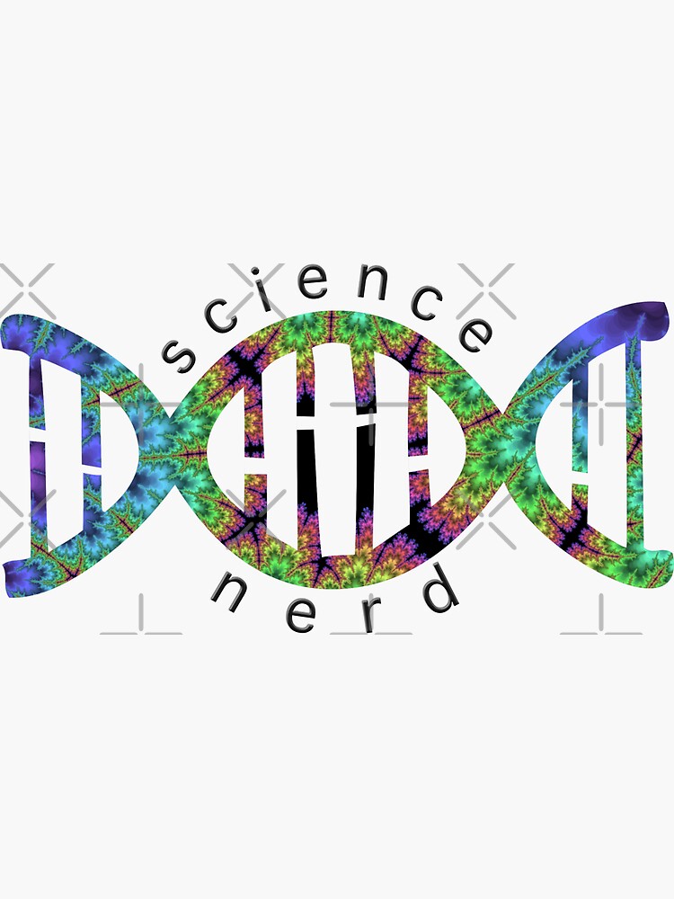 "Science nerd DNA helix" Sticker for Sale by CrystalCh3mist Redbubble