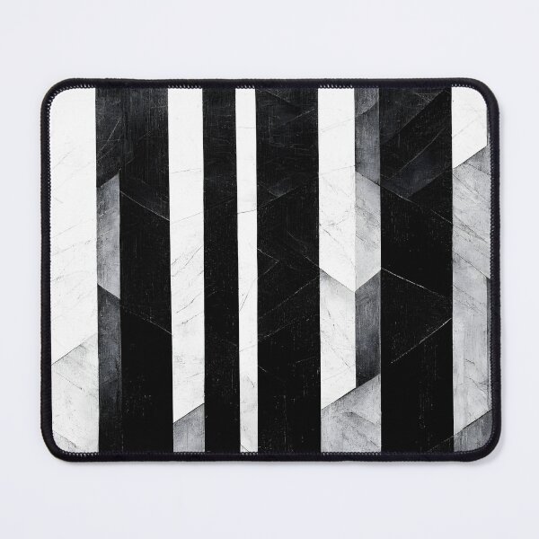 Item preview, Black and White Textured Vertical Stripes designed and sold by samjoule.