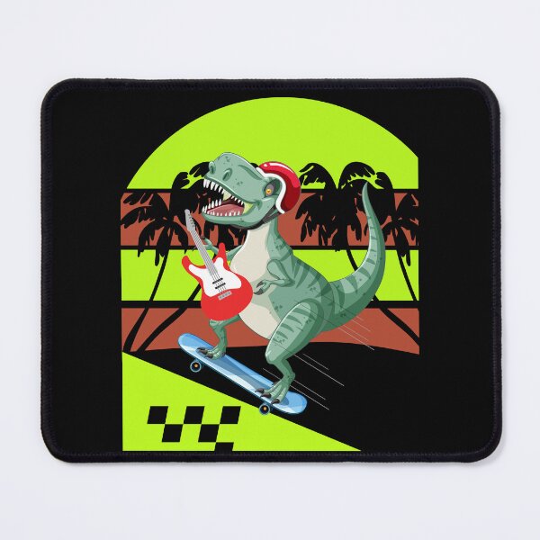 Item preview, A DINOSAUR PLAYING A GUITAR ON A SKATEBOARD BY SAGFABULOUS designed and sold by SagFabulous.