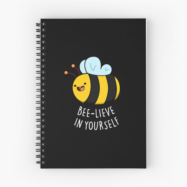 Item preview, Bee-lieve in Yourself Funny Bee Puns (Dark BG) designed and sold by punnybone.