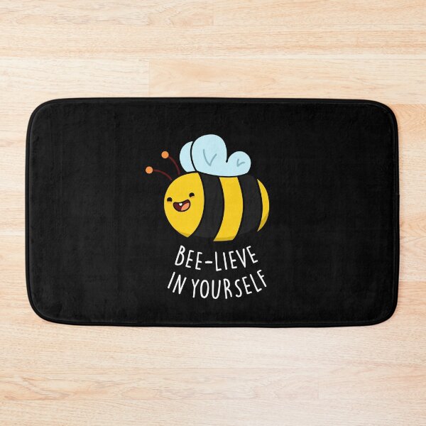 Item preview, Bee-lieve in Yourself Funny Bee Puns (Dark BG) designed and sold by punnybone.