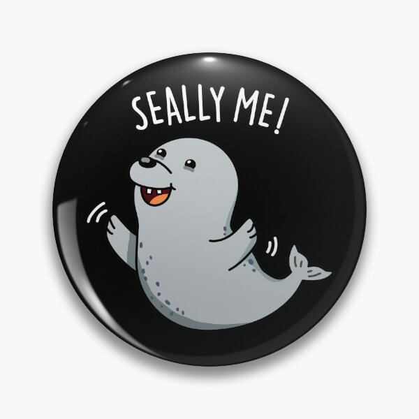 Item preview, Seally Me Funny Seal Puns (Dark BG) designed and sold by punnybone.