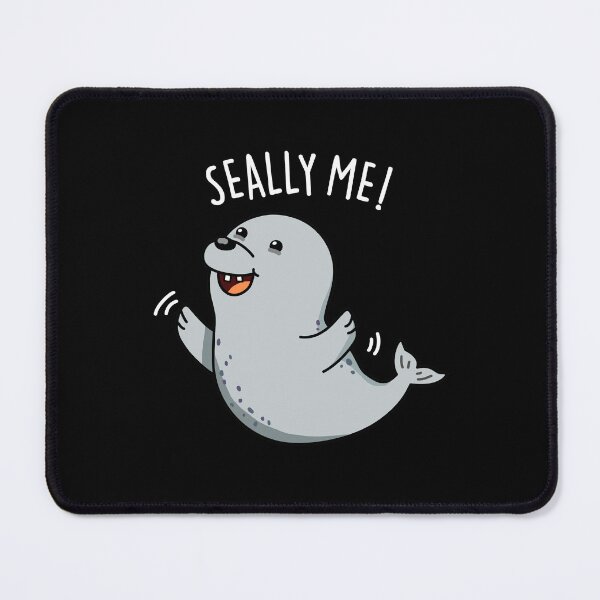 Item preview, Seally Me Funny Seal Puns (Dark BG) designed and sold by punnybone.