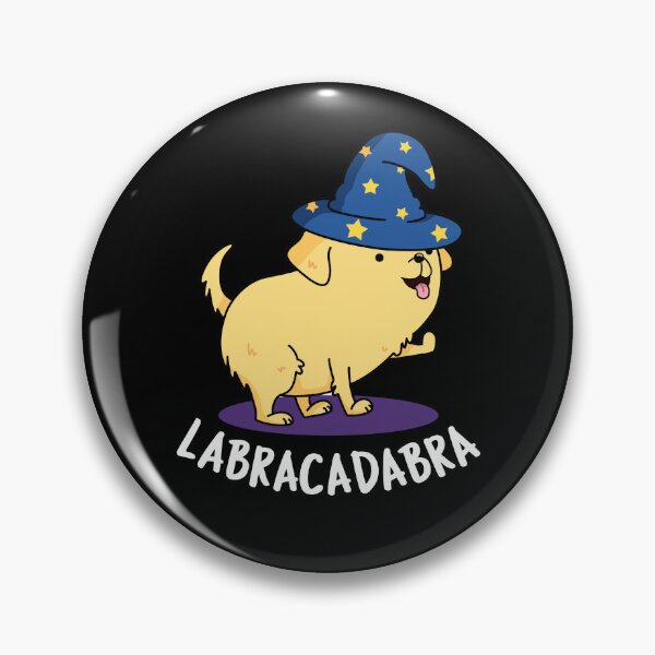Item preview, Labra-cadabra Funny Labrador Dog Puns (Dark BG) designed and sold by punnybone.