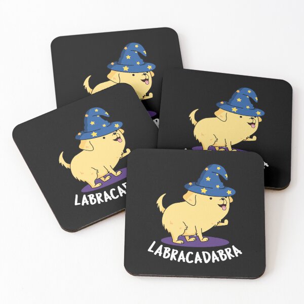 Item preview, Labra-cadabra Funny Labrador Dog Puns (Dark BG) designed and sold by punnybone.