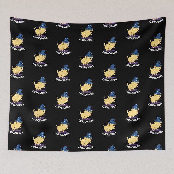Item preview, Labra-cadabra Funny Labrador Dog Puns (Dark BG) designed and sold by punnybone.