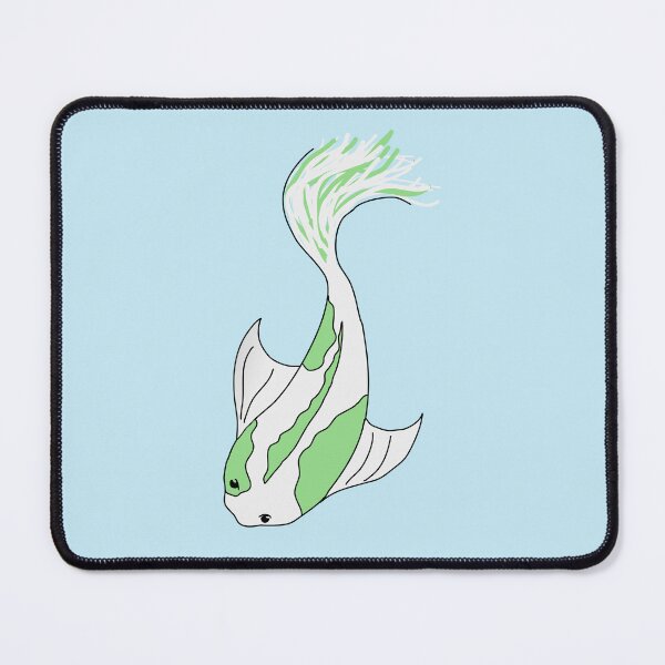Item preview, green and white koi fish designed and sold by alisadesigns.
