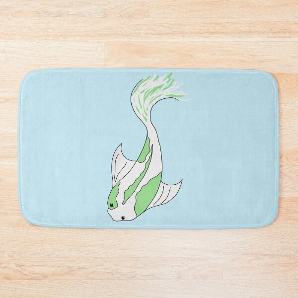 Item preview, green and white koi fish designed and sold by alisadesigns.