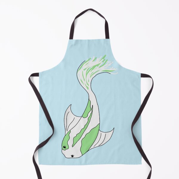 Item preview, green and white koi fish designed and sold by alisadesigns.