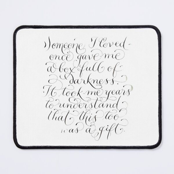 Item preview, Box of Darkness encouraging handwritten quote designed and sold by Melissa Renee.