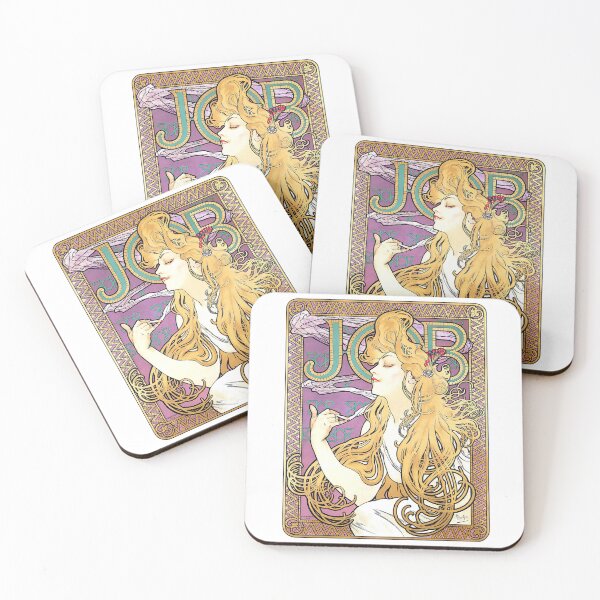 Item preview, Job Cigarettes smoking woman- Advertising Vintage Art Nouveau by Alphonse Mucha designed and sold by TeeARTHY.