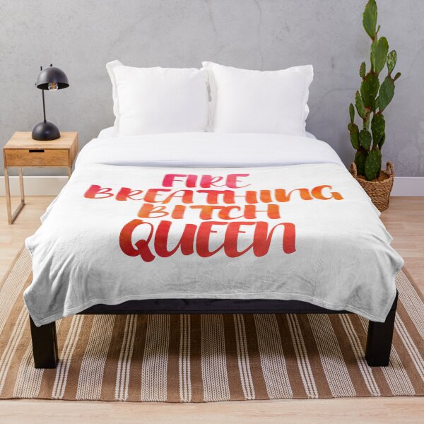 Fire Breathing Queen Throw Blanket