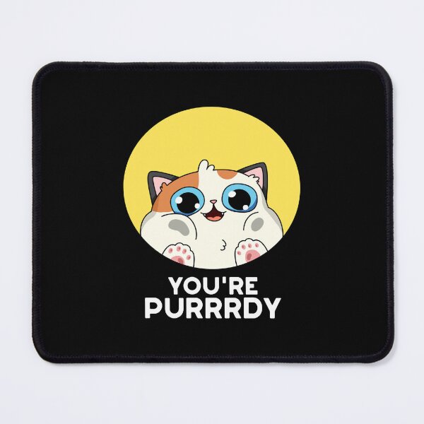 Item preview, You're Purrrdy Funny Cat Puns (Dark BG) designed and sold by punnybone.