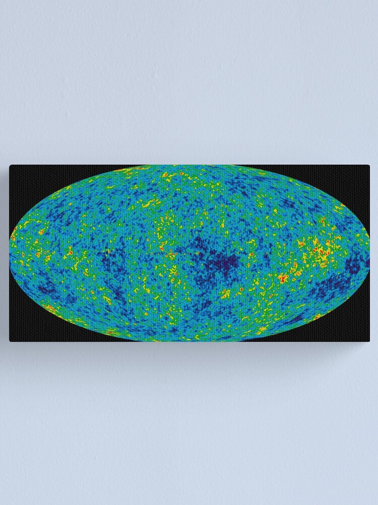 Alternate view of COSMIC. COSMOS. UNIVERSE, SPACE, BIG BANG. Nine Year Microwave Sky, 9 year, WMAP, image of background cosmic radiation. Canvas Print