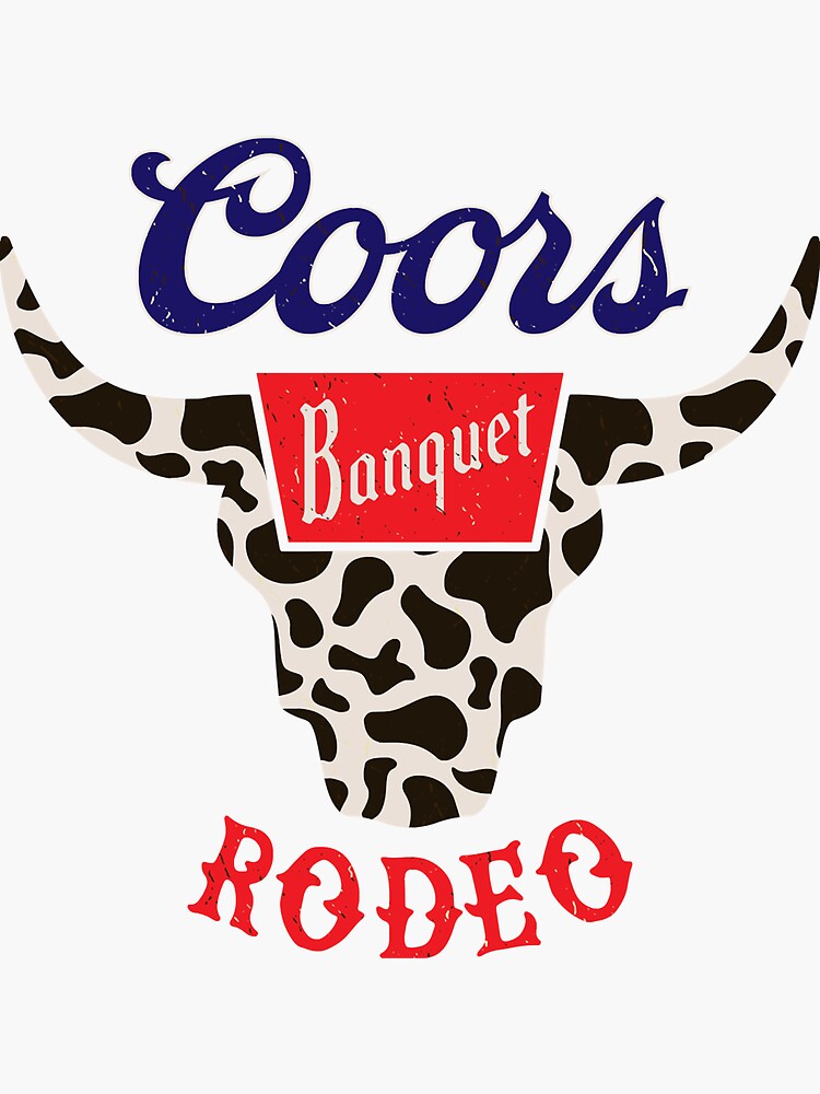"Coors Banquet Rodeo Logo Distressed" Sticker for Sale by monicalfmahan