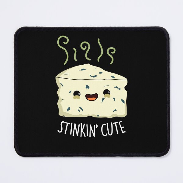 Item preview, Stinkin Cute Funny Cheese Puns (Dark BG) designed and sold by punnybone.