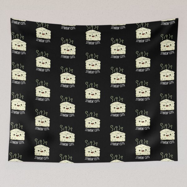 Item preview, Stinkin Cute Funny Cheese Puns (Dark BG) designed and sold by punnybone.