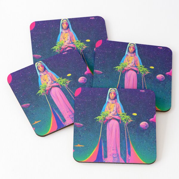 Artikelvorschau, Our Lady of the Galaxy - Cosmic Burning Bush 03 - Stoner Jungfrau Maria in der Galaxis entworfen und verkauft von Anna R. Reyes.