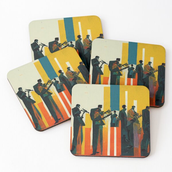 Item preview, The Jazz Club abstract print designed and sold by ThePurpleMelon.