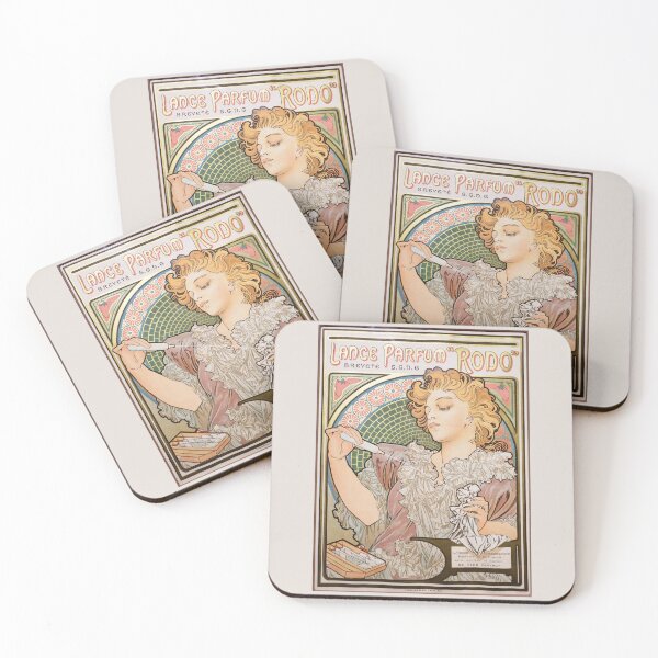 Aperçu de l'œuvre Lance Parfum Rodo Publicité Vintage Art Nouveau par Alphonse Mucha créée et vendue par TeeARTHY.