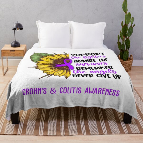 Item preview, Crohn's & Colitis Awareness - Support the Fighters Admire the Survivors Remember the Angels Never Give Up designed and sold by whlrcheryl.