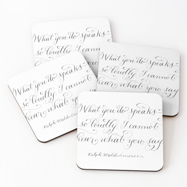Item preview, Handwritten Emerson quote calligraphy art designed and sold by Melissa Renee.